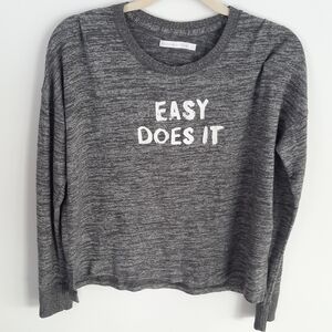 Abercrombie & Fitch Women's graphic long Sleeve Top "Easy Does It" S